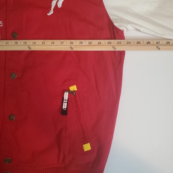 Vintage Men's Red USA Rugby Twill Varsity Jacket (RN# 119921) - Picture 13 of 16